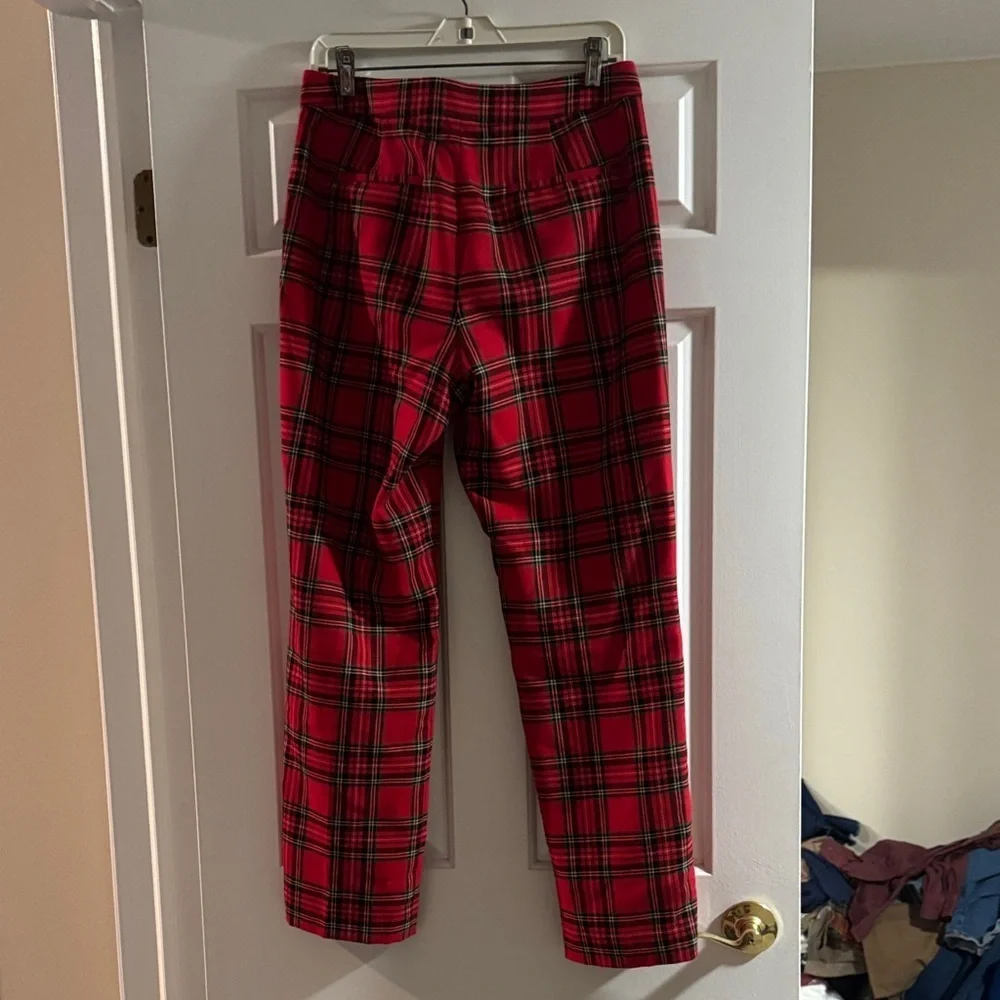 J. Crew Red Plaid Women's Pants